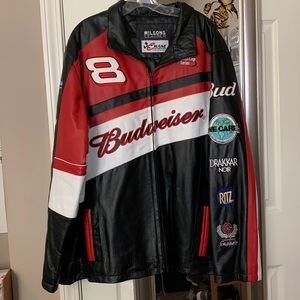 ^WILSON LEATHER Jacket NASCAR WINSTON CUP DALE EARNHARDT Jr #8 Size XL.